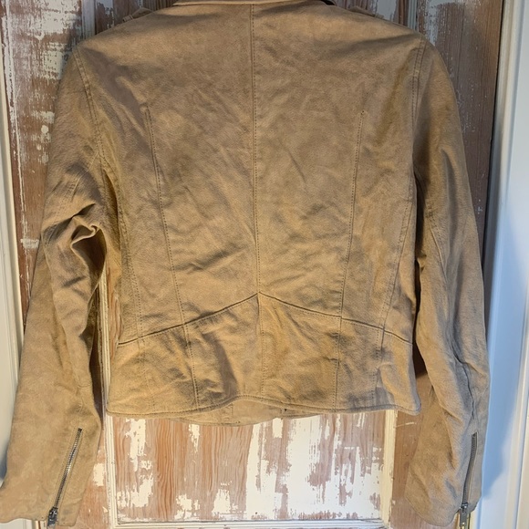 Suede light brown / beige Mango bomber jacket - Picture 3 of 3